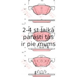 Bremžu uzliku kompl., Disku bremzes TRW GDB3355