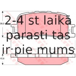 Bremžu uzliku kompl., Disku bremzes TRW GDB3374