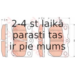 Bremžu uzliku kompl., Disku bremzes TRW GDB3399