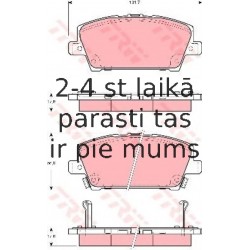 Bremžu uzliku kompl., Disku bremzes TRW GDB3407