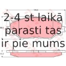 Bremžu uzliku kompl., Disku bremzes TRW GDB3410