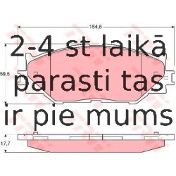 Комплект тормозных колодок, дисковый тормоз TRW GDB3410