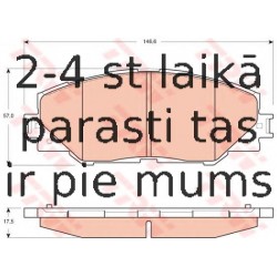 Bremžu uzliku kompl., Disku bremzes TRW GDB3424