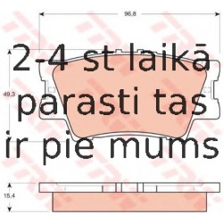 Bremžu uzliku kompl., Disku bremzes TRW GDB3426