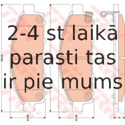 Bremžu uzliku kompl., Disku bremzes TRW GDB3435