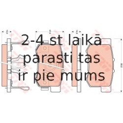 Bremžu uzliku kompl., Disku bremzes TRW GDB3438