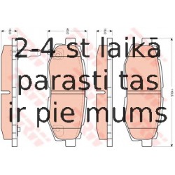 Bremžu uzliku kompl., Disku bremzes TRW GDB3442