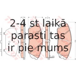 Bremžu uzliku kompl., Disku bremzes TRW GDB3452