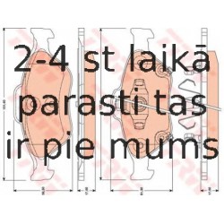 Bremžu uzliku kompl., Disku bremzes TRW GDB3457