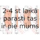 Bremžu uzliku kompl., Disku bremzes TRW GDB3458