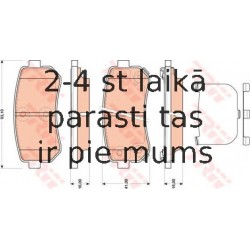 Bremžu uzliku kompl., Disku bremzes TRW GDB3474