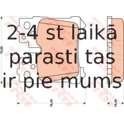 Bremžu uzliku kompl., Disku bremzes TRW GDB3475