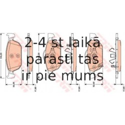 Bremžu uzliku kompl., Disku bremzes TRW GDB3476