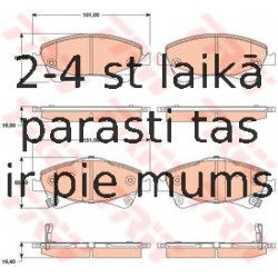 Bremžu uzliku kompl., Disku bremzes TRW GDB3479