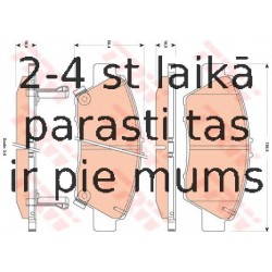 Bremžu uzliku kompl., Disku bremzes TRW GDB3493