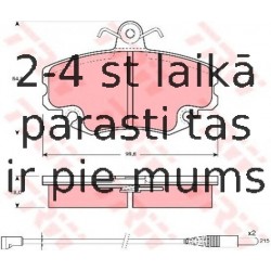 Bremžu uzliku kompl., Disku bremzes TRW GDB400