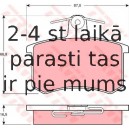 Bremžu uzliku kompl., Disku bremzes TRW GDB814