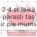 Bremžu uzliku kompl., Disku bremzes TRW GDB817