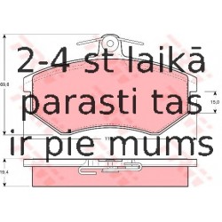 Bremžu uzliku kompl., Disku bremzes TRW GDB826