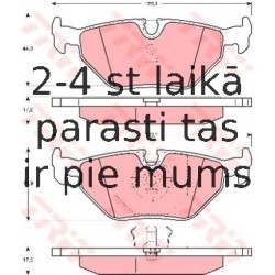 Bremžu uzliku kompl., Disku bremzes TRW GDB917