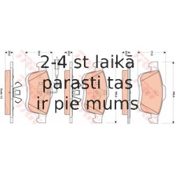 Bremžu uzliku kompl., Disku bremzes TRW GDB1864