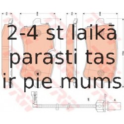 Bremžu uzliku kompl., Disku bremzes TRW GDB1866