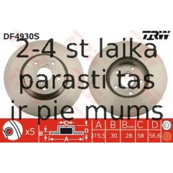 Bremžu diski TRW DF4930S