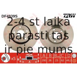 Bremžu diski TRW DF4939S