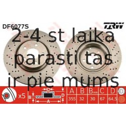 Bremžu diski TRW DF6077S