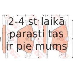 Bremžu uzliku kompl., Disku bremzes TRW GDB1854