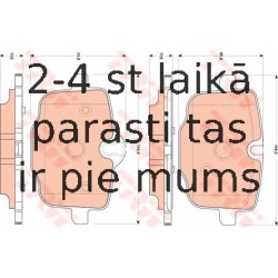 Bremžu uzliku kompl., Disku bremzes TRW GDB1869