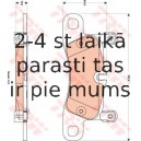 Bremžu uzliku kompl., Disku bremzes TRW GDB1876