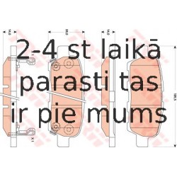 Bremžu uzliku kompl., Disku bremzes TRW GDB3507