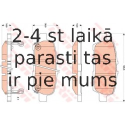 Bremžu uzliku kompl., Disku bremzes TRW GDB3508