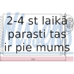 Теплообменник, отопление салона NISSENS 72943