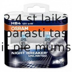 HB4 Автолампа OSRAM Night Breaker Unlimited, 12v, 51w, +110% 2шт. 9006NBU