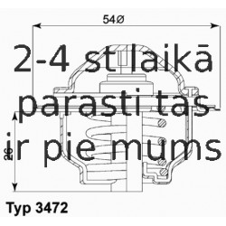 Термостат, охлаждающая жидкость WAHLER 3472.87D