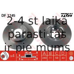 Bremžu diski TRW DF1745
