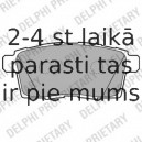 Комплект тормозных колодок, дисковый тормоз DELPHI LP2052