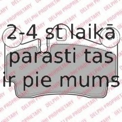 Комплект тормозных колодок, дисковый тормоз DELPHI LP1998