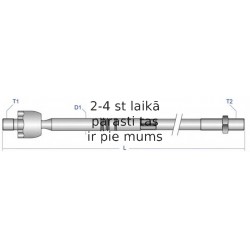 Aksiālais šarnīrs, Stūres šķērsstiepnis MOOG DE-AX-2474