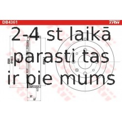 Bremžu trumulis TRW DB4361