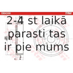 Bremžu trumulis TRW DB4360