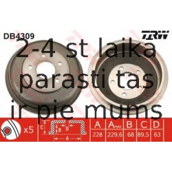 Bremžu trumulis TRW DB4309