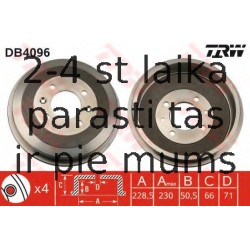Bremžu trumulis TRW DB4096