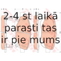 Bremžu uzliku kompl., Disku bremzes TRW GDB3511