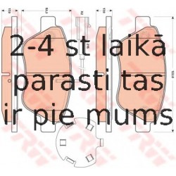 Bremžu uzliku kompl., Disku bremzes TRW GDB1891
