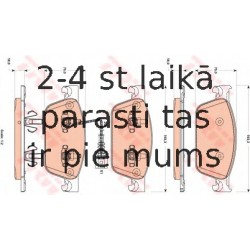 Bremžu uzliku kompl., Disku bremzes TRW GDB1887