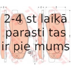 Bremžu uzliku kompl., Disku bremzes TRW GDB1885
