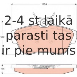 Bremžu uzliku kompl., Disku bremzes TRW GDB1740